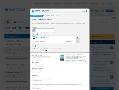 Then follow the steps on screen to confirm your identity using mobile pinsentry. Add new payees and make payments | Barclays
