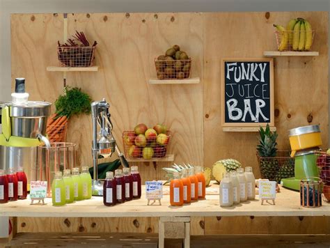 Let Your Bar Or Beverage Station Be The Star Organic Fruit Juice Juice Bar Juice Bar Design