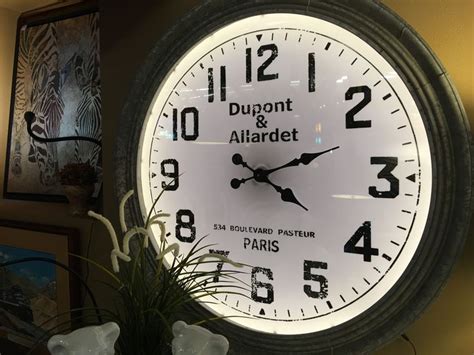 Large Lighted Paris Clock Clock Furniture Store Wall Clock