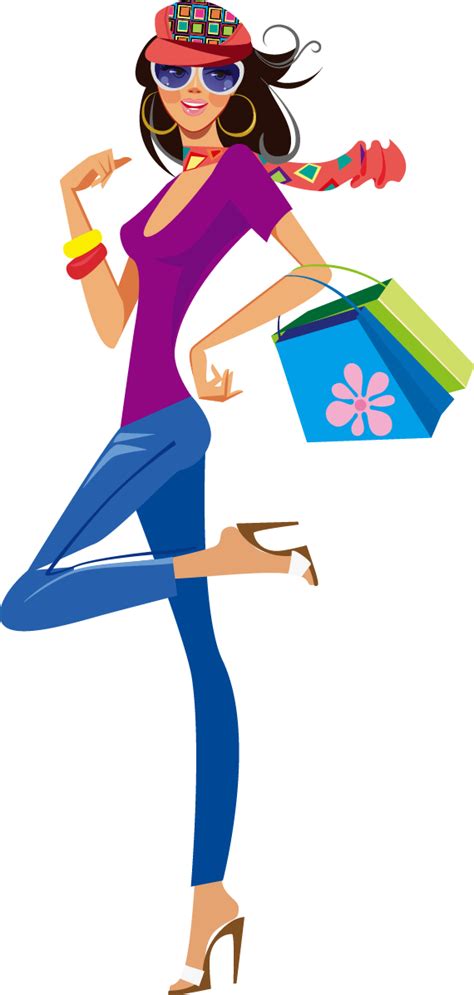 Clipart Girl Shopping Clipart Girl Shopping Transparent Free For