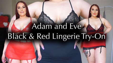 Adam And Eve Black Red Lingerie Try On Haul Ruby Red YouTube