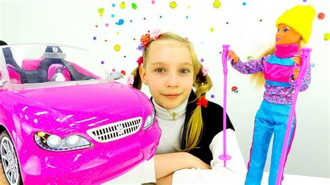 Игры для девочек одевалки с Барби Barbie катается на лыжах YouTube