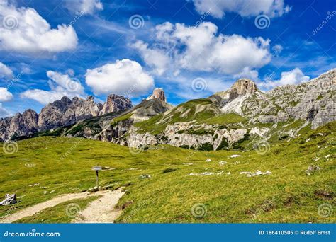 View From The Three Peaks Of Lavaredo In The Sexten Dolomites Of Italy