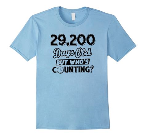 funny 29200 days old 80th birthday t shirt 80 year geek t anz anztshirt