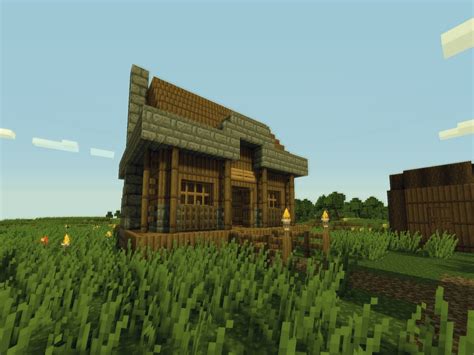 Simple & easy modern house tutorial / how to build # 19. Minecraft Village Blueprints Minecraft Village House ...