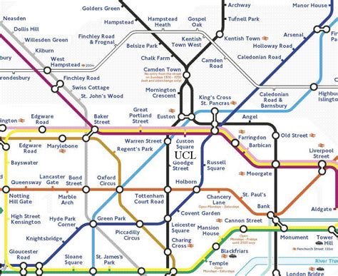 Central London Underground Map