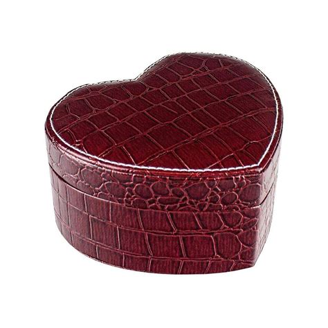 Heart Shaped Jewelry Box Burgundy Estore