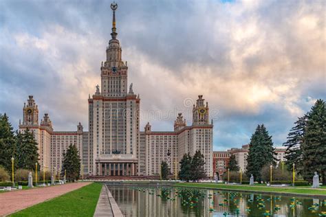 The Main Building Of Lomonosov Moscow State University In Moscow