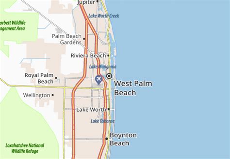 Michelin Palm Beach Map Viamichelin