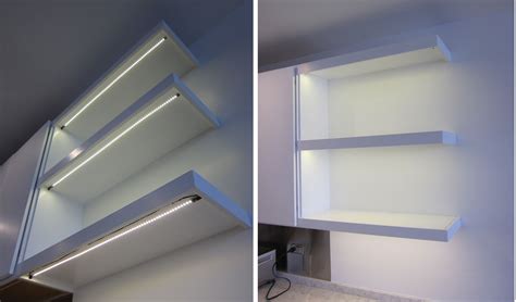 How To Install Led Strip Lights On Glass Shelves Updated