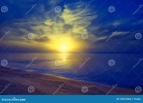 Early Morning Sunrise Over The Sea Stock Photo Image Of Coast