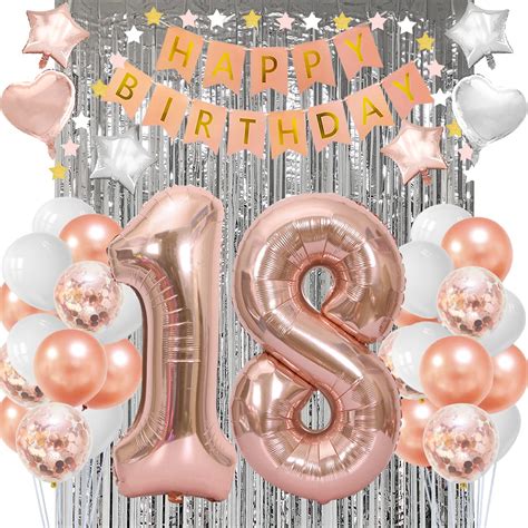 buy 18th birthday decorations for girls 18 birthday decorations for girls 18 balloon numbers