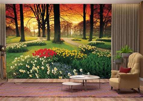 Floral Sunset Pr1857 Wall Mural Full Size Large Wall Murals The Mural