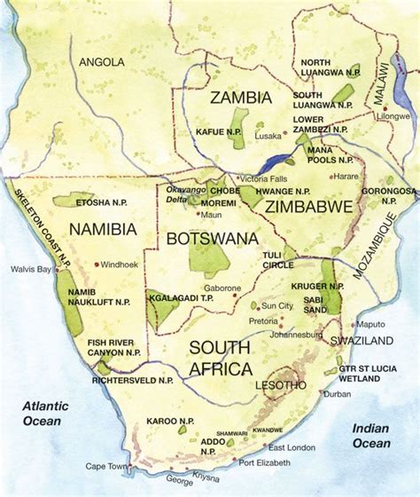 Map Of Southern Africa Southern Africa Map Pictures Maps Of Africa