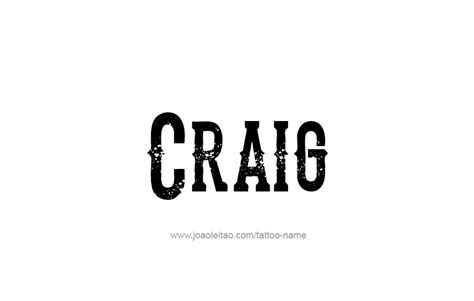 Craig Name Tattoo Designs