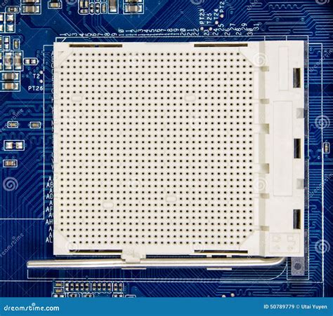 Motherboard Processor Socket Stock Image Image Of Computer Port