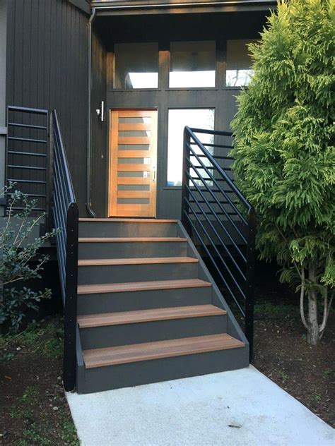 Modern Exterior Handrail Aluminum Railings Porch For Steps Railing