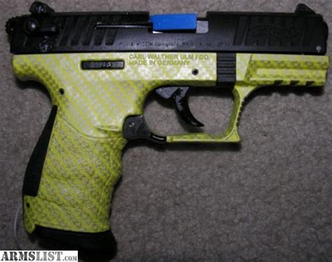 Armslist For Sale Walther P22 22 Semi Auto Pistol Carbon Lime Green