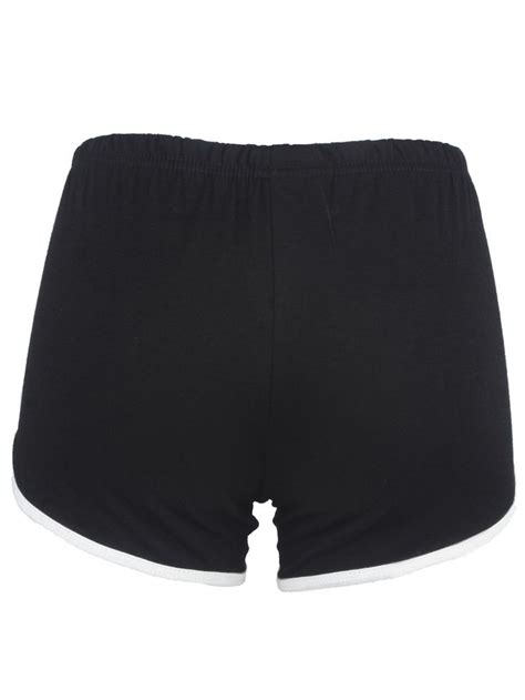 dodoing women s sport hot shorts running yoga gym fitness short pant casual beach pant black ad