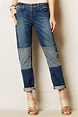 Pilcro Hyphen Patched Jeans in Blue (Louloute) | Lyst