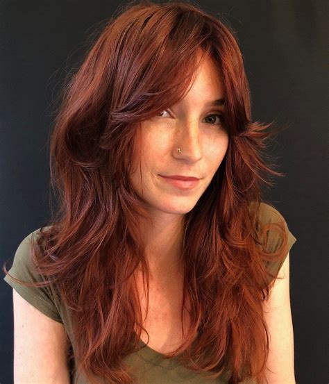 Long Red Hair With Bangs Information Longhairpics