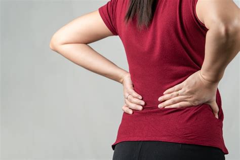Premium Photo Back Pain Women Suffer From Backache Healthcare And
