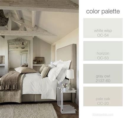 Bedroom Color Palette White Wisp Oc 54 Benjamin Moore Horizon Oc 53