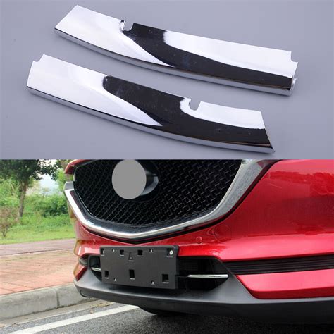 Car Chrome Front Bumper Lower Grill Down Cover Trim Fit For Mazda Cx 5