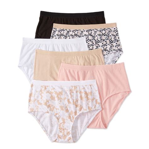 Ladies 100 Cotton Brief Panty 6 Pack