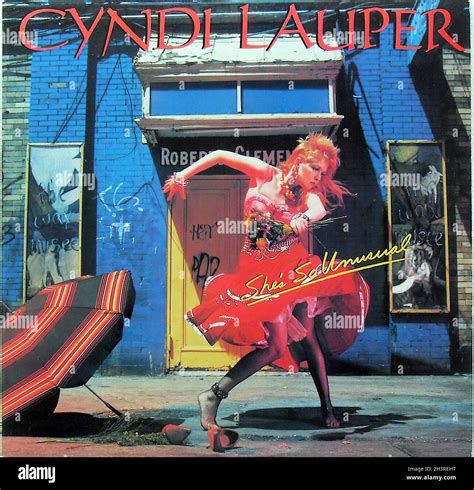 cyndi lauper 1983 shes so unusual 1980s lp record album cover original vintage vinyl sleeve a