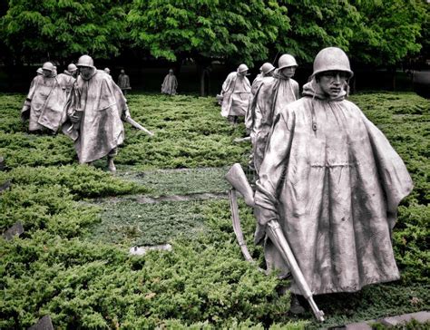Korean War Veterans Memorial Soldiers Sculptures Editorial Photo