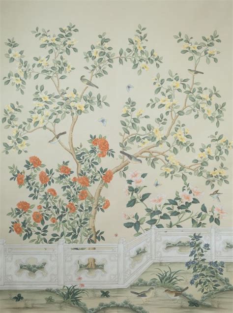 Gracie Studio Gracie Wallpaper Hand Painted Wallpaper Painting