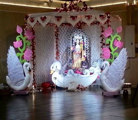 Saraswati Puja Decoration Saraswati Pooja Vasant Panchami Pooja Room