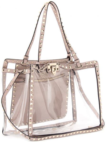 Valentino Naked Rockstud Handbag In Transparent Lyst