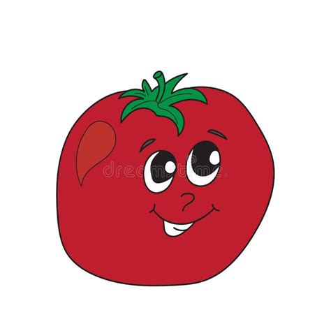 Cute And Funny Tomato Vector Illustration Editable Vector Vegetable