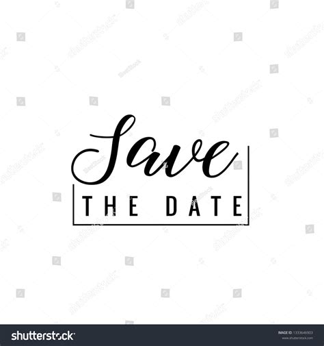 Save The Date Typography Template Royalty Free Stock Vector