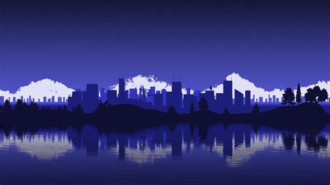 1920x1080 Blue Cityscape Minimalist Laptop Full Hd 1080p Hd 4k