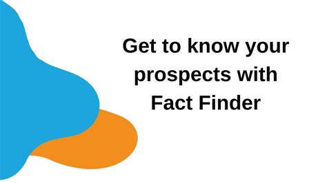Prospecting With The Fact Finder Featurefriday Youtube