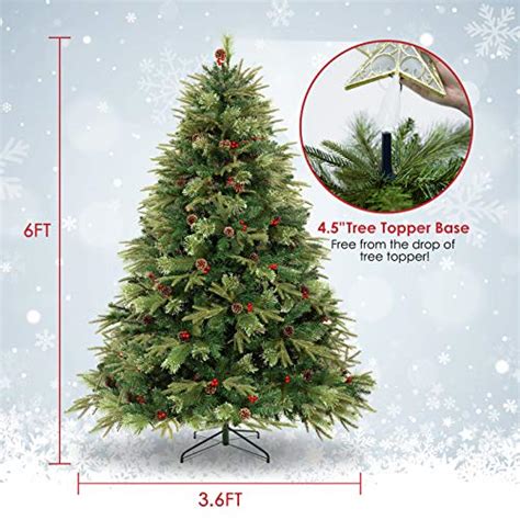 Wbhome 6 Feet Luxurious Premium Spruce Hinged Artificial Christmas Tree