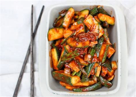 You'll find kimchi in the refrigerated section of korean and. Zucchini Kimchi (With images) | Kimchi recipe, Zucchini recipes, Food recipes