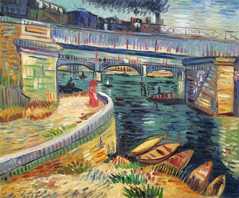 Bridge Across The Seine Vincent Van Gogh Pinturas De Van Gogh Van