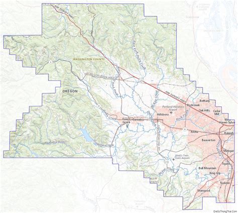 Map Of Washington County Oregon