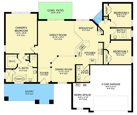 Ranch Floor Plans 2 Bedroom Ranch Style House Plans Floor Plans