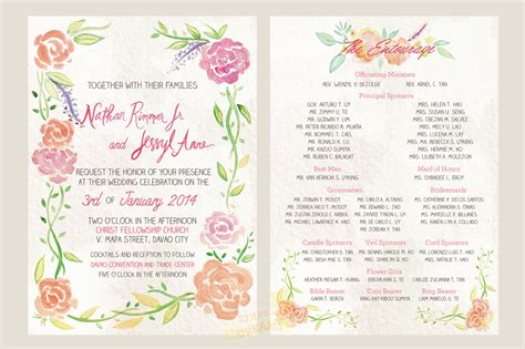 Ask your guests to rsvp. A Watercolor Invitation for a Davao Wedding | Stars for Dreams