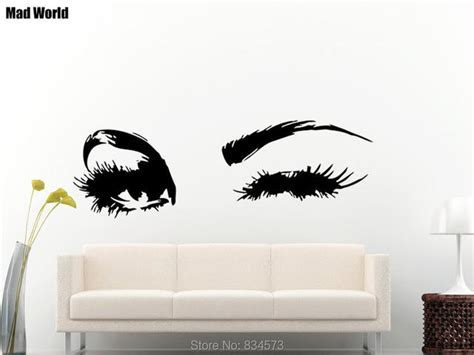 Mad World Sexy Girl Woman Teen Winking Hot Eyes Wall Art Stickers Wall Decal Home Diy Decoration