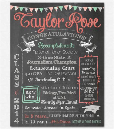 Poster designs and flyers are not unfamiliar for designers: Graduation Chalkboard Poster -- Milestone Poster ...