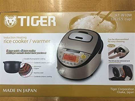 Tiger JKT W10W 5 5 Cup Induction Heating Rice Cooker And Warmer Made In