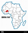 Outline map burkina faso isolated hi-res stock photography and images ...