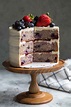 Mixed Berry Layer Cake with Cream Cheese Frosting- The Little Epicurean