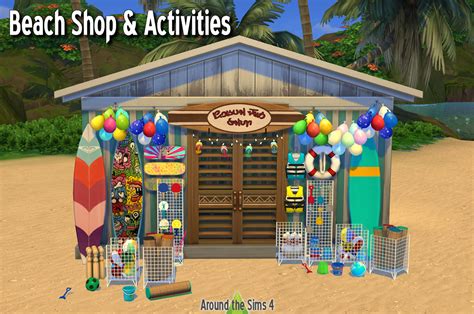 Around The Sims 4 Custom Content Download Beach Shop And Activities